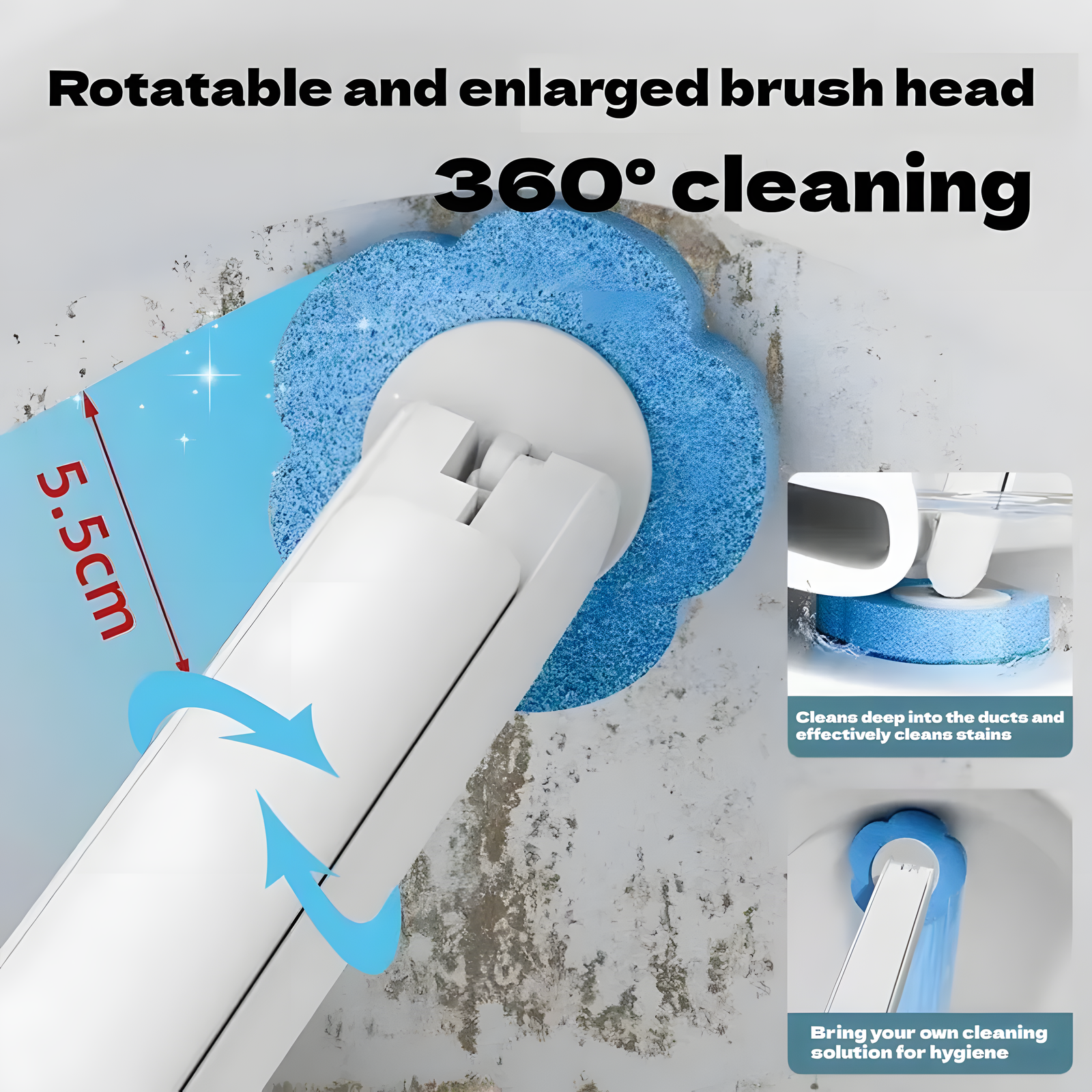 Disposable Head Toilet Cleaning Brush