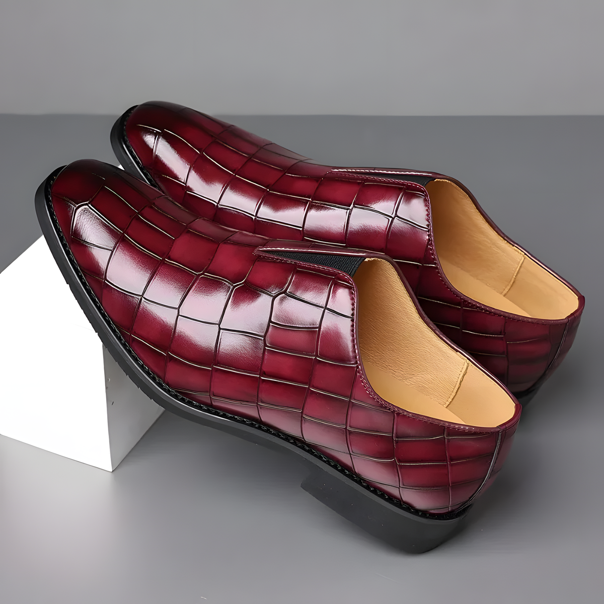 Men's Textured Slip-On Shoes