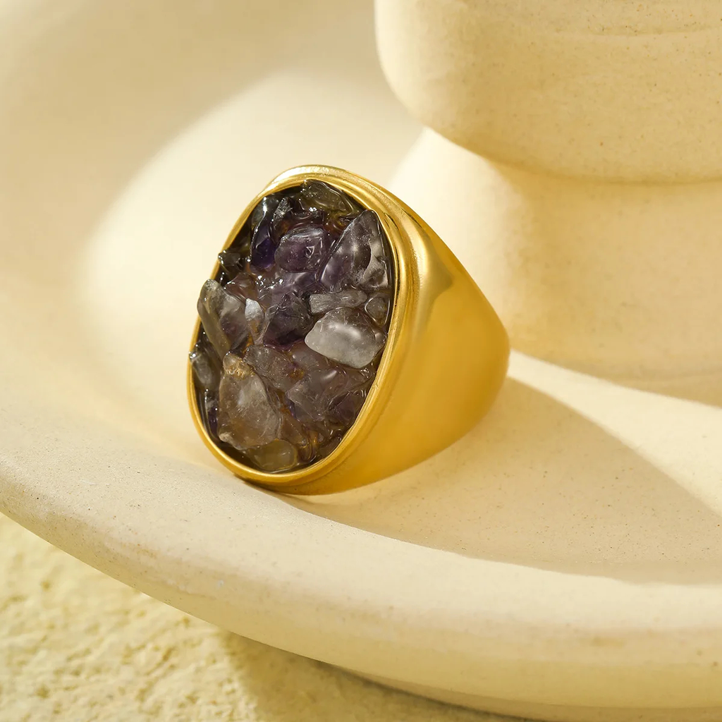 Natural Stone Statement Ring