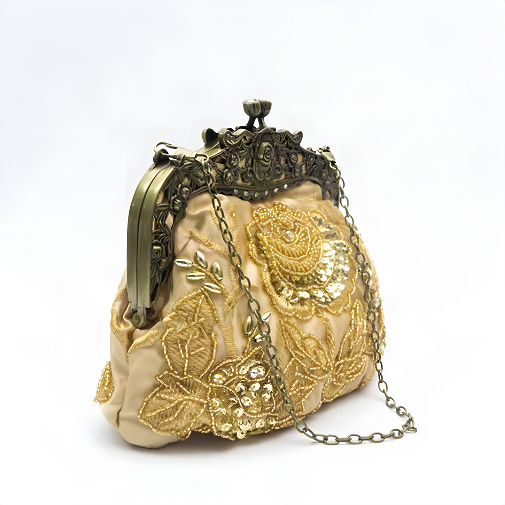 Floral Beaded Evening Bag