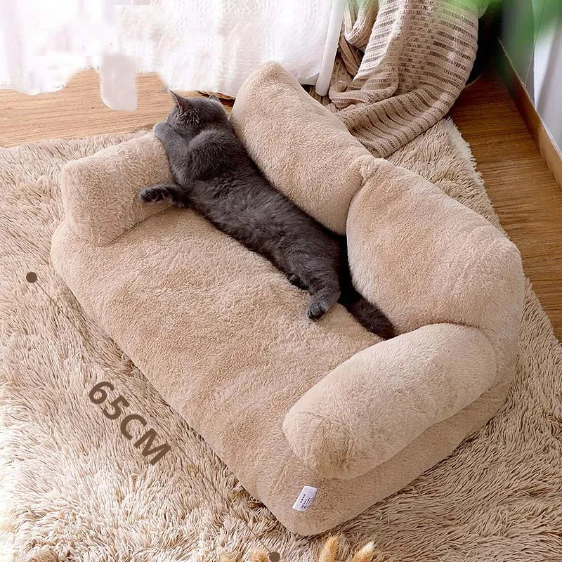 Luxuriöses Katzenplüschbett