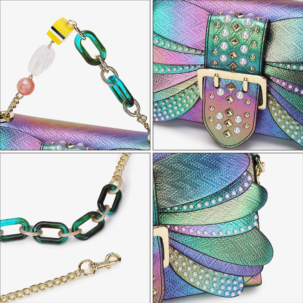 Iridescent Wing Shoulder Bag