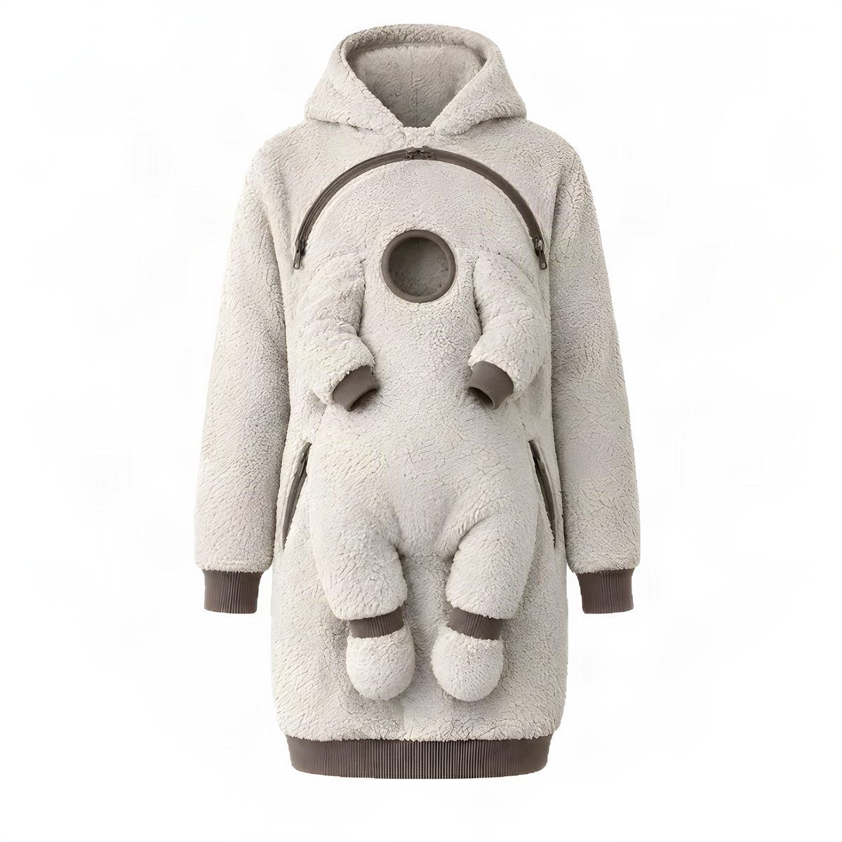 Sherpa Fleece Baby Pouch Hoodie