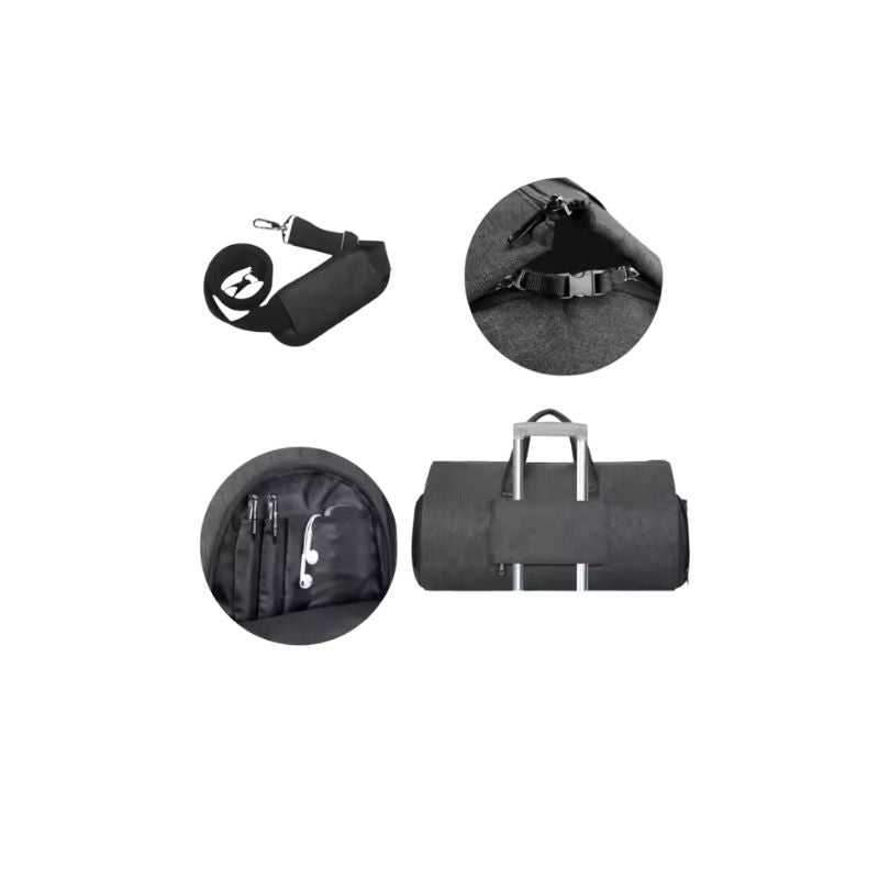 Weekendbag för män, vattenresistent, separat skofack
