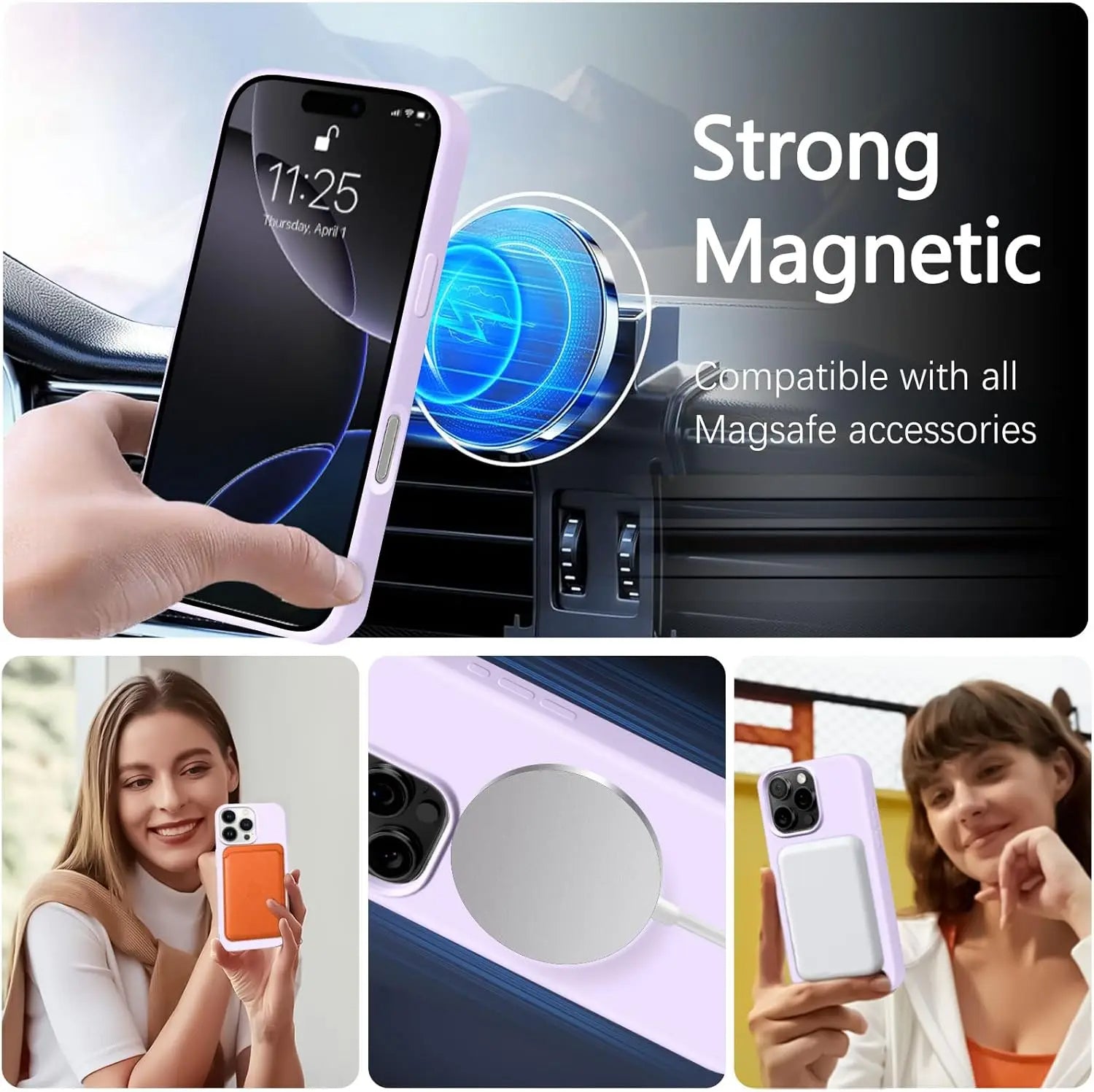 Magnetic Phone Case with Lanyard Strap
