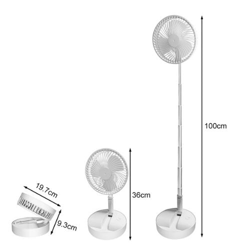 Faltbarer Teleskop-Standventilator