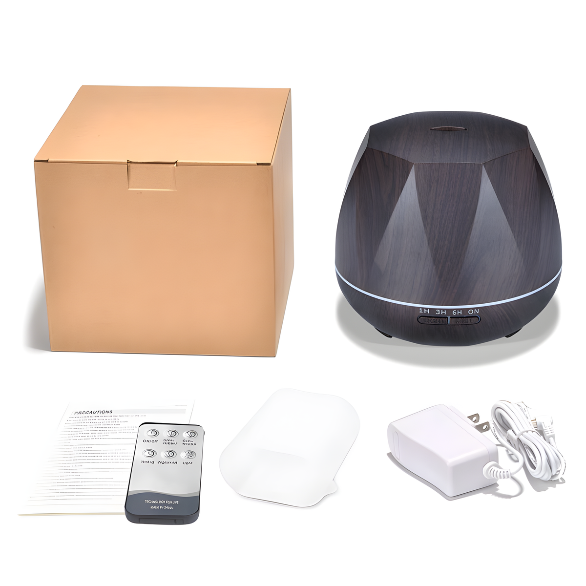 Faceted Woodgrain 550ml Aroma Diffuser