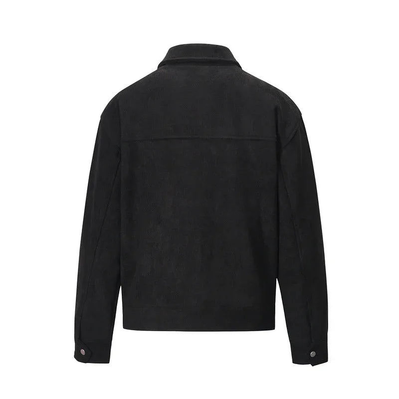 Vintage Solid Multi-Pocket Zip Jacket