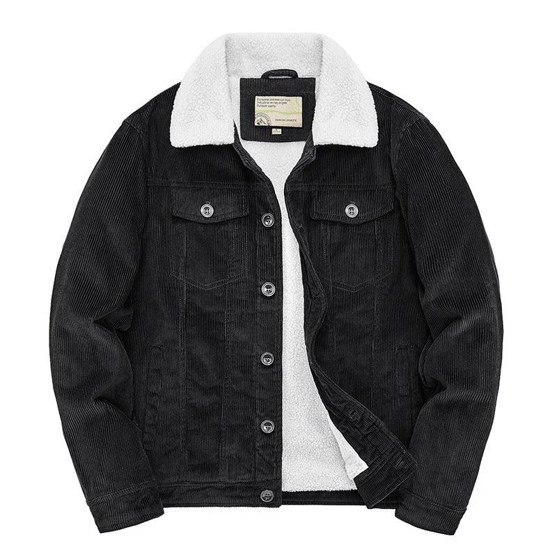Men's Short Jacket, Fleece-Lined, Insulated Cotton-Padded Coat