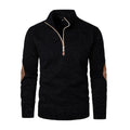 Men's Casual Jacquard Cardigan Sweater With Jointed Panels