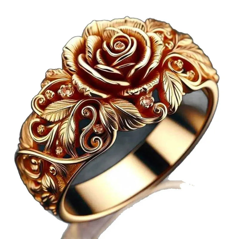Women's Metal Rose Ring
