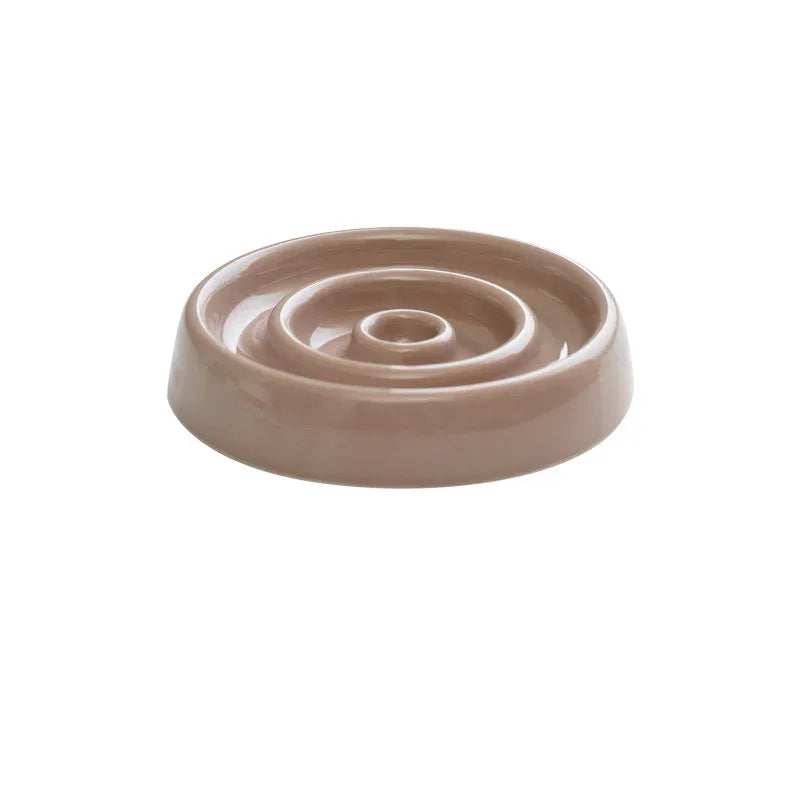 Ceramic Anti-Gulping Slow Feeding Pet Cat Dog Bowl