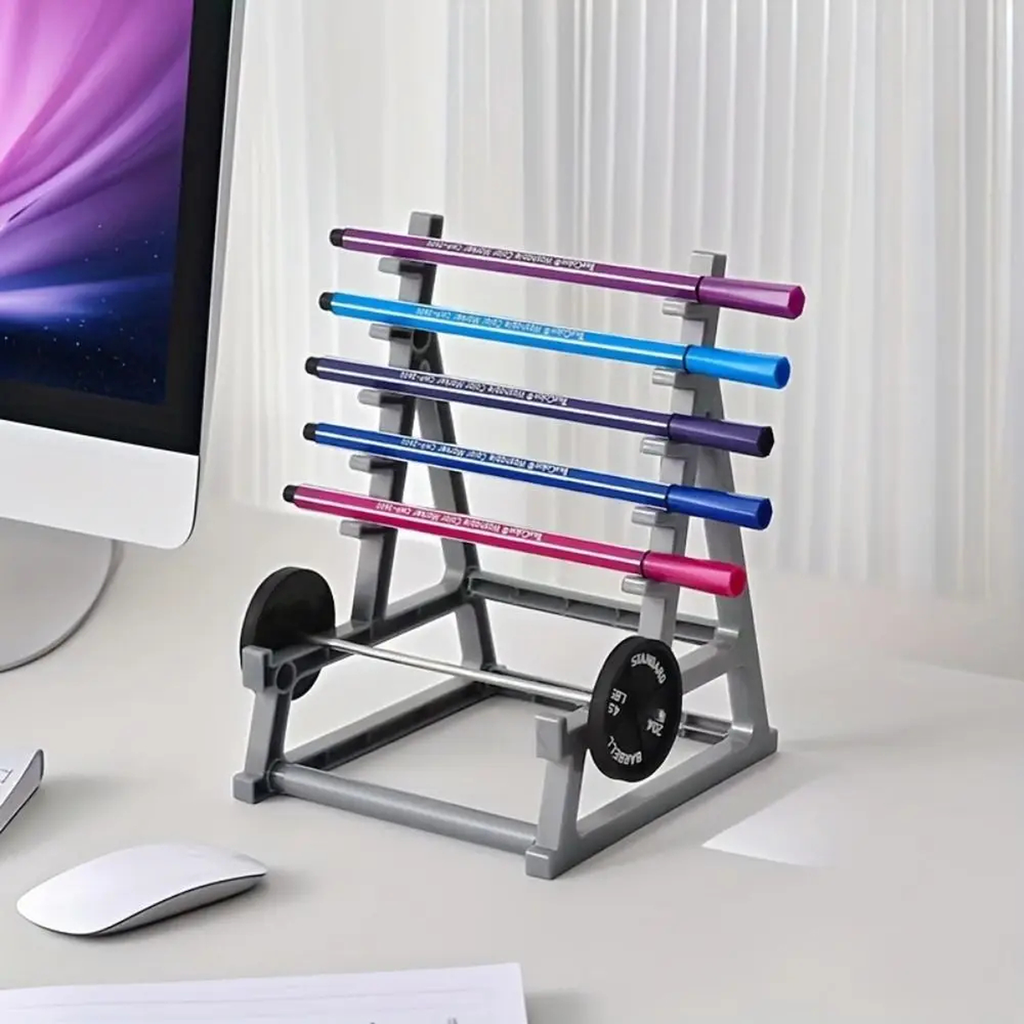 Barbell Desk Pen Holder