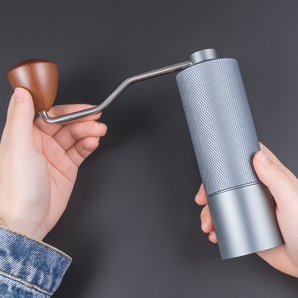 Diamond-Textured Manual Coffee Grinder
