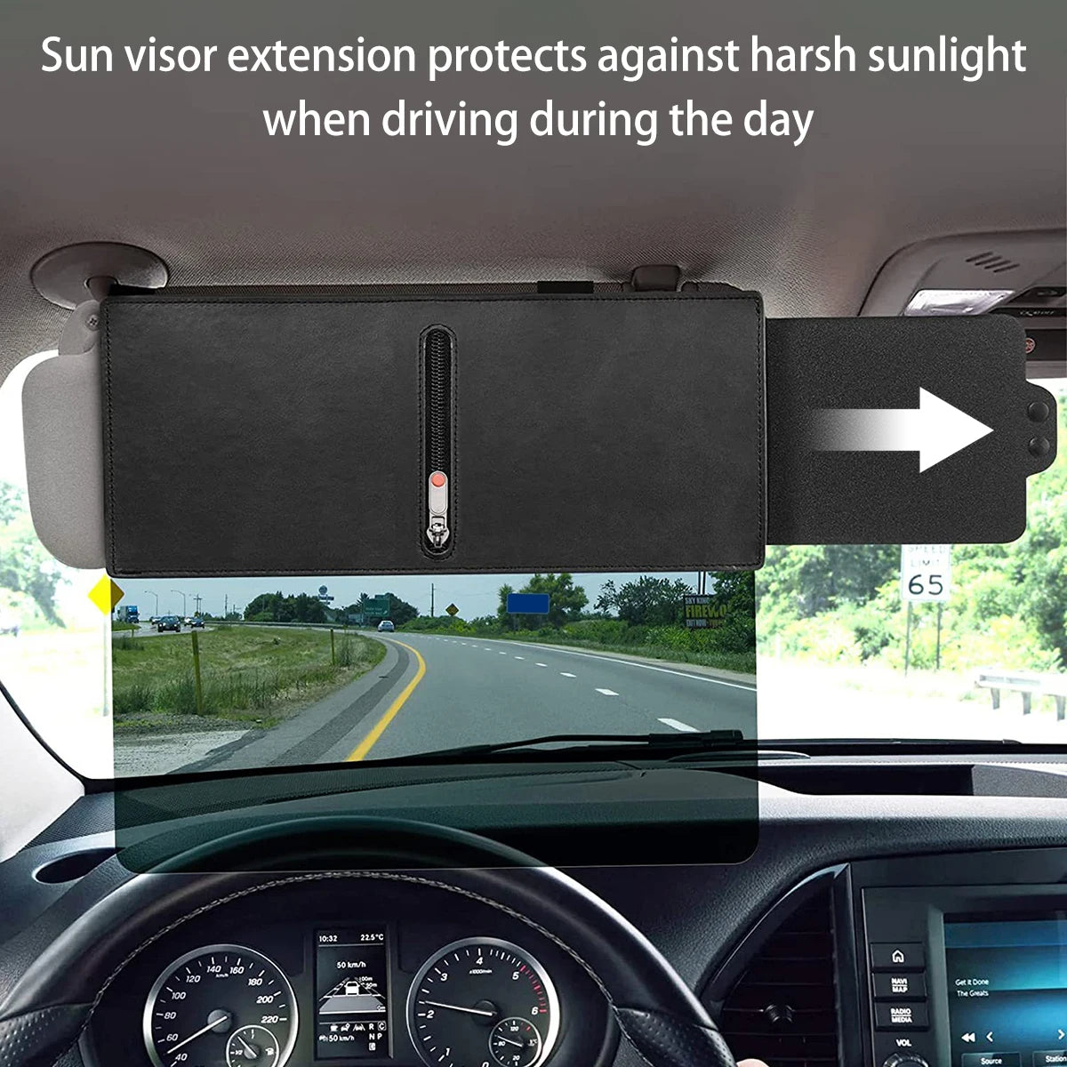 Sonnenblendenverlängerung für Autos