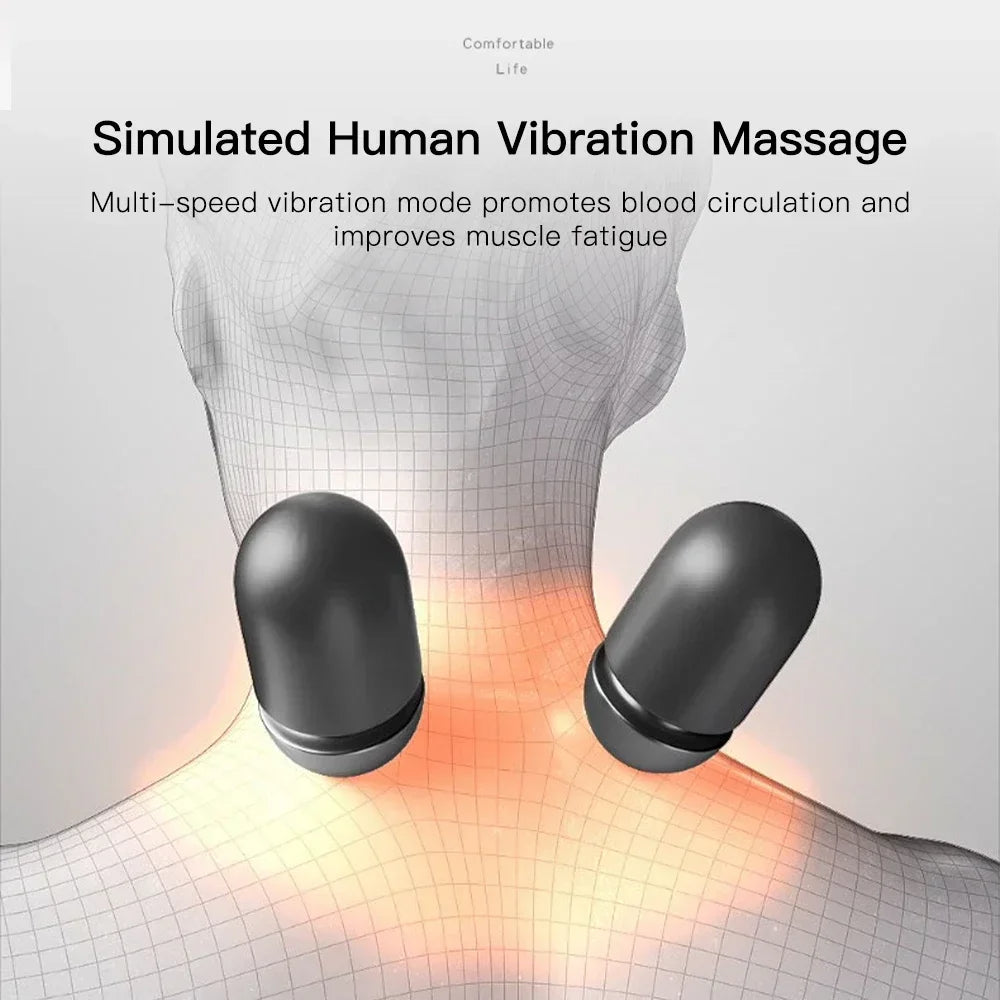 Elektrisches Nackenmassagekissen mit Heiz- und Vibrationsfunktion