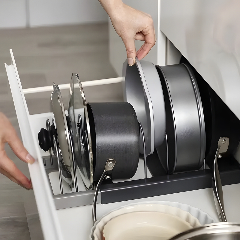 Adjustable Pot Lid Rack