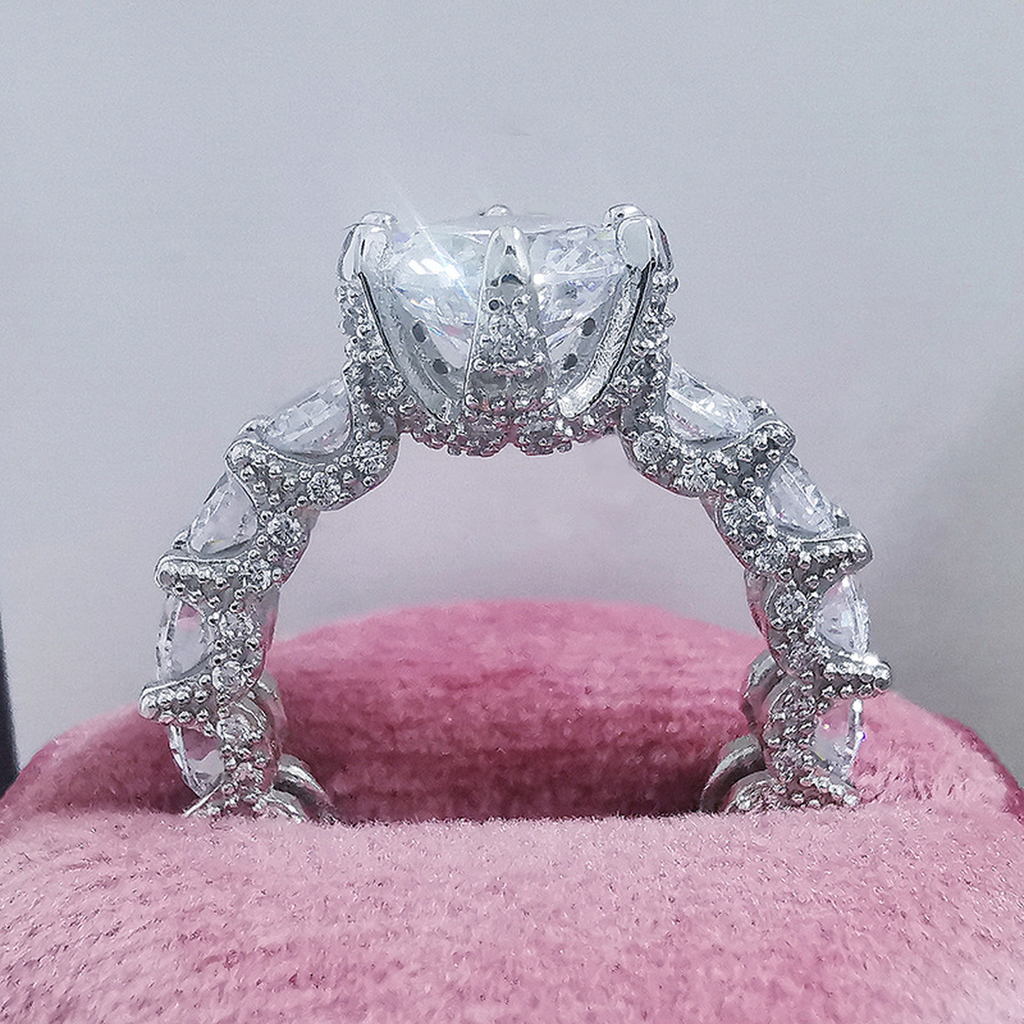 Crystal Leaf Statement Ring
