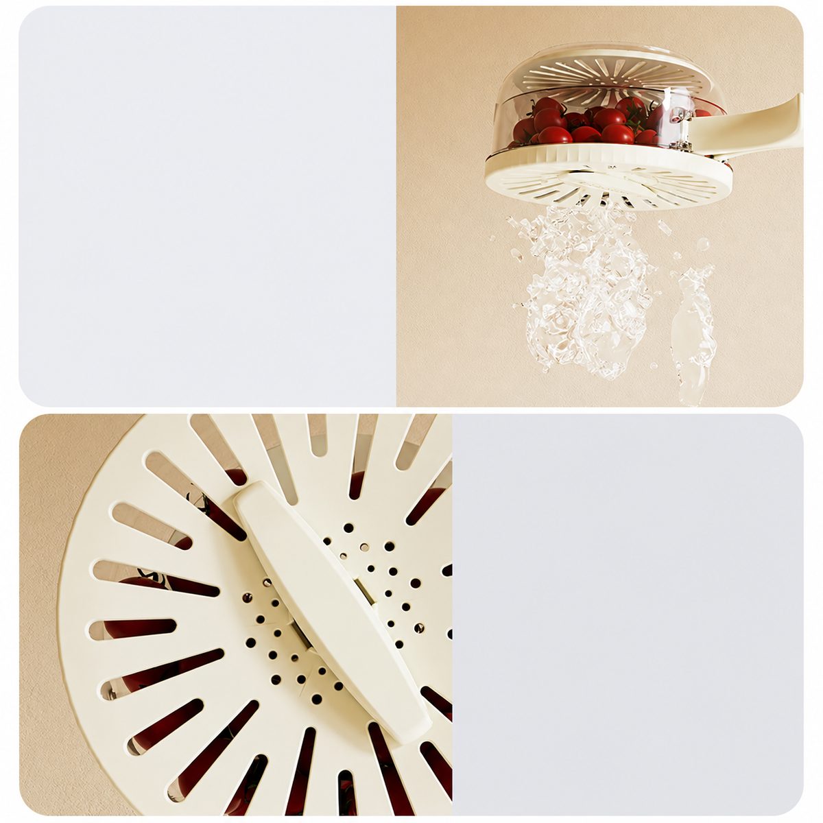 Drain-Lid Rinse and Storage Bowl