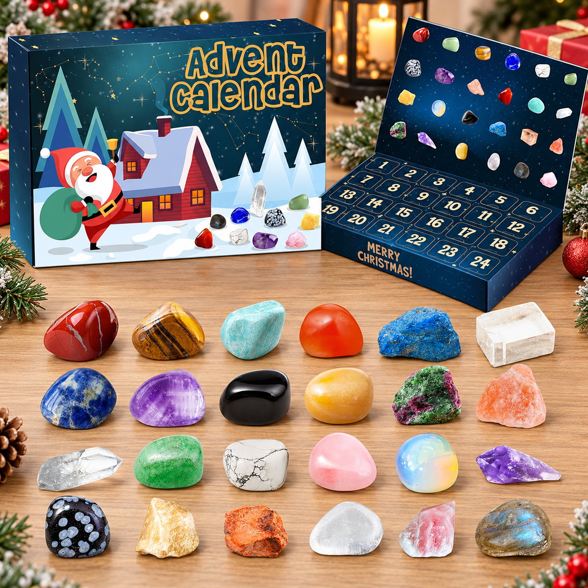 Christmas Decorative Stone Advent Calendar
