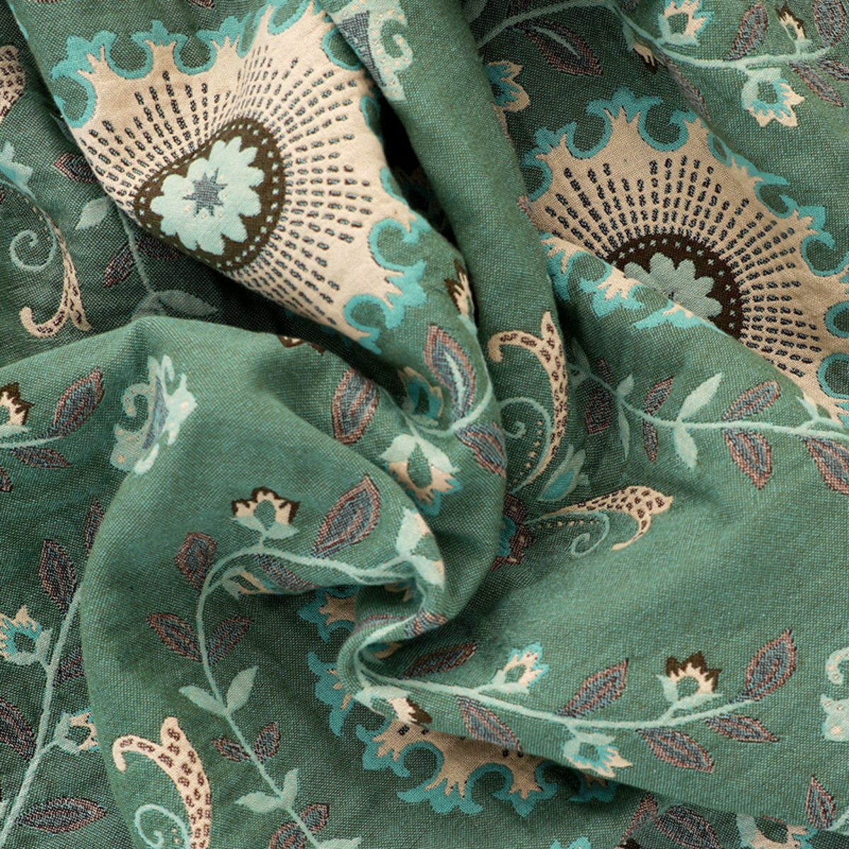 Reversible Medallion Fringe Throw
