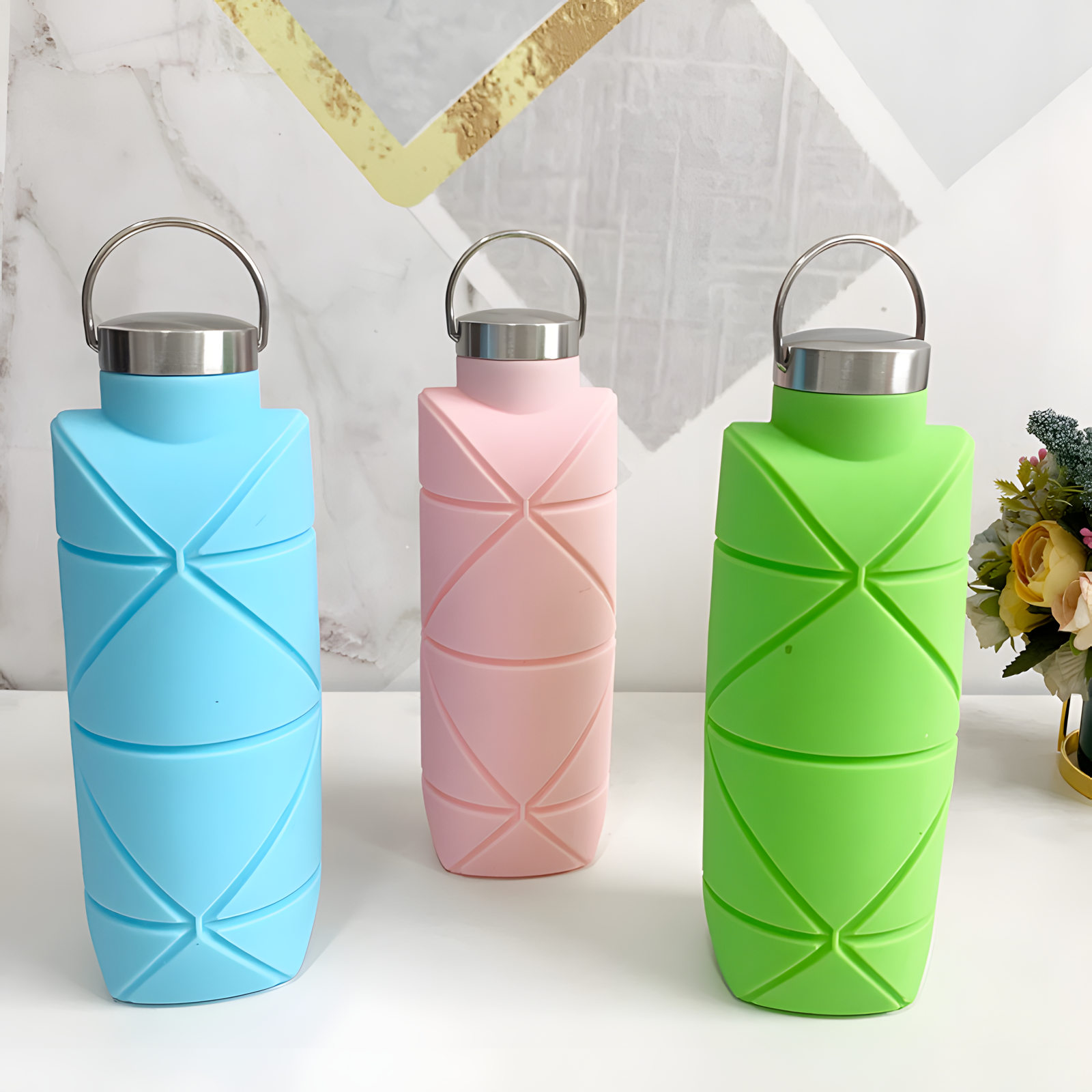 750ml Foldable Silicone Water Bottle