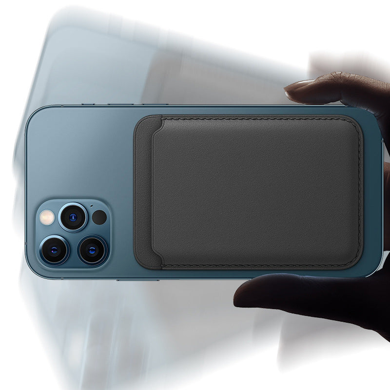 Magnetischer iPhone-Kartenhalter aus Leder für MagSafe
