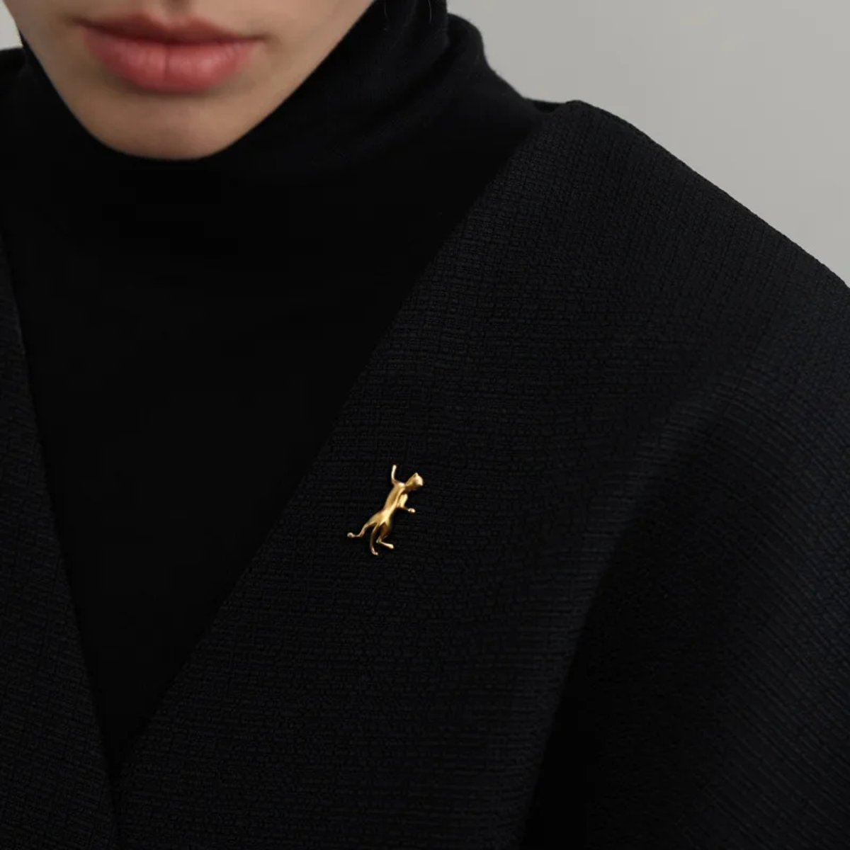 Climbing Cat Brooch