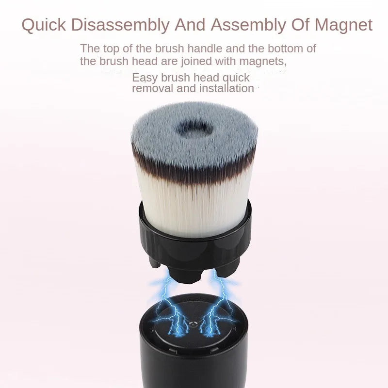 Electric Automatic 360 Degree Rotating Makeup Brush 3 in 1 Foundation Concealer Blush Brushes with Case