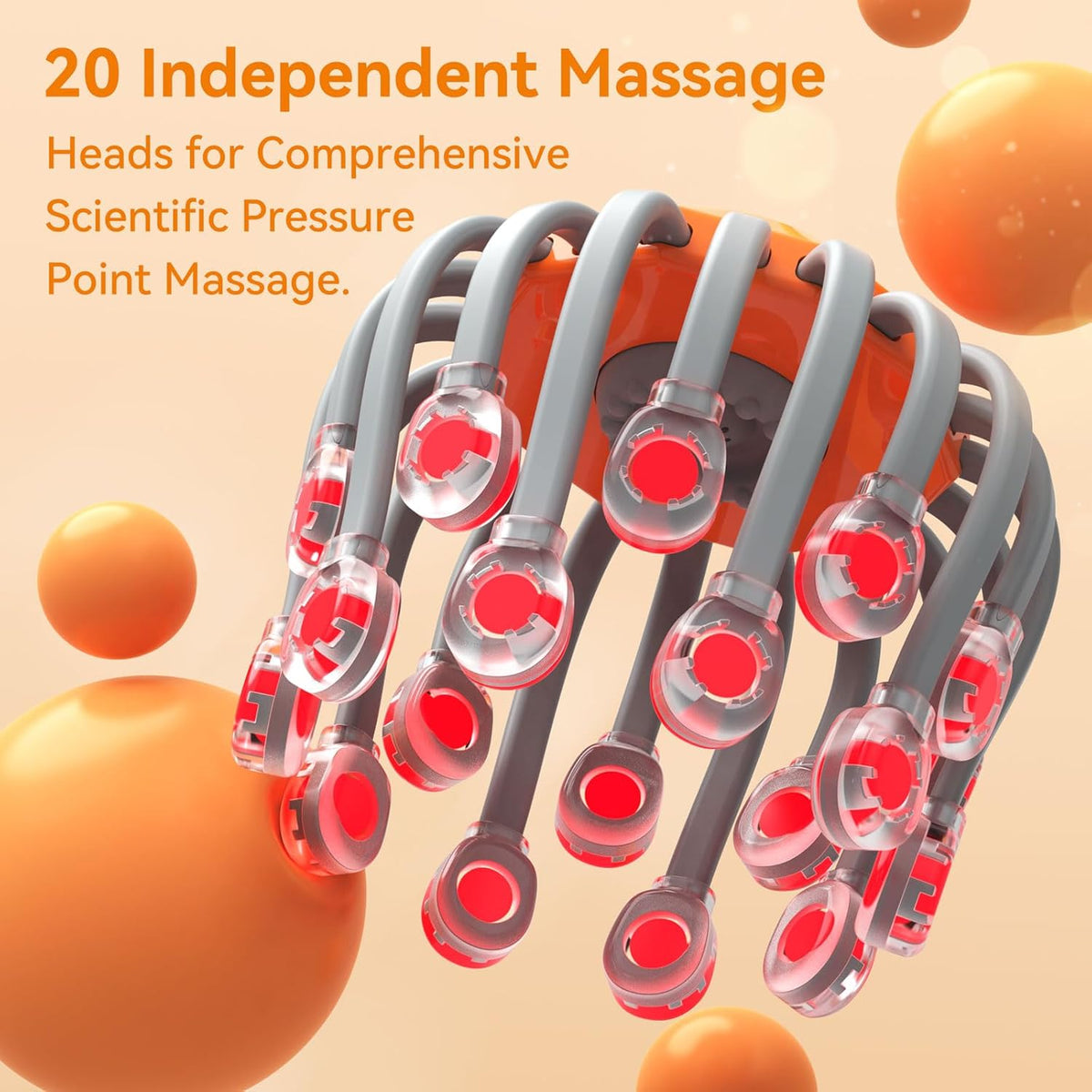 Scalp Head Massager Red Light Vibrator Octopus Scratcher For Relaxation Stress Migraine