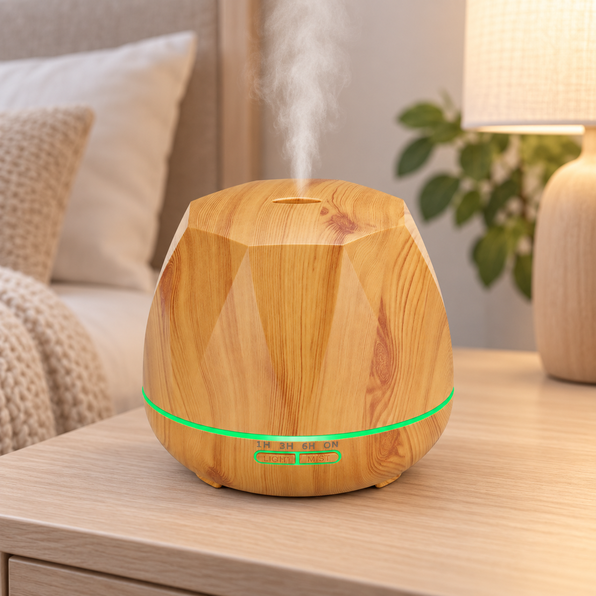 Faceted Woodgrain 550ml Aroma Diffuser