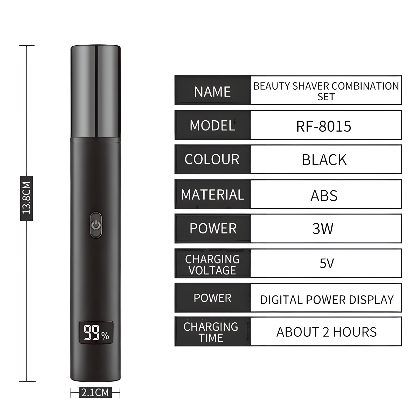 3 in 1 Rechargeable Nose and Eyebrow Trimmer