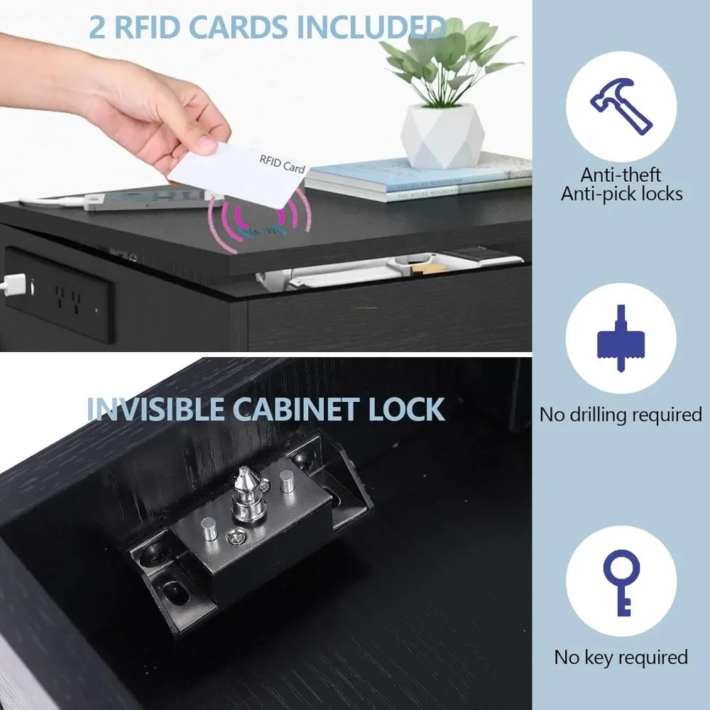 Nachttisch mit RFID-Schloss