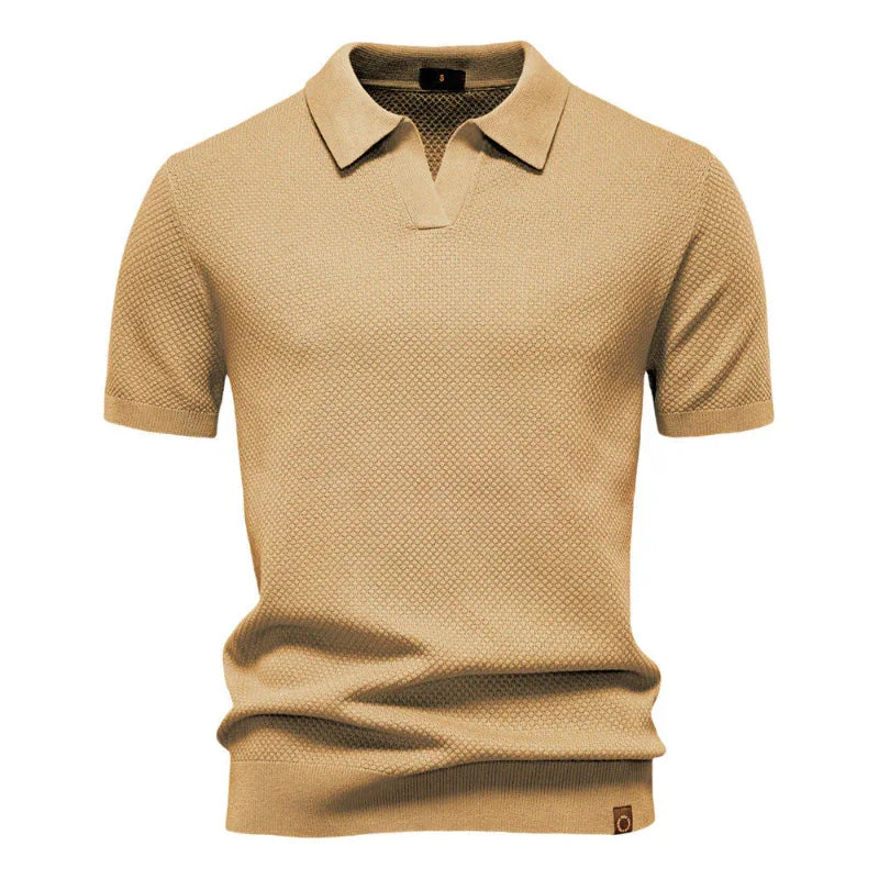 Men's Woolen Summer Short Sleevee Polo Shirt