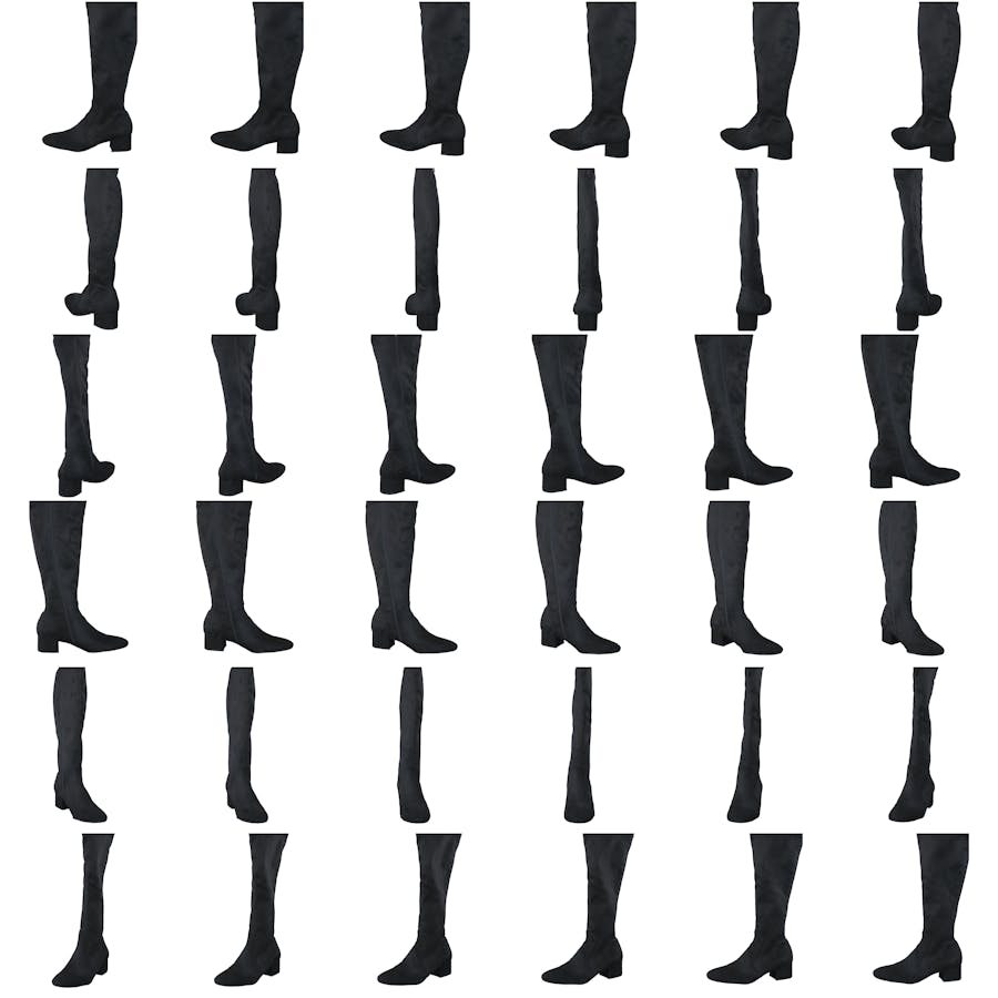 500 Black Suede Stretch Black