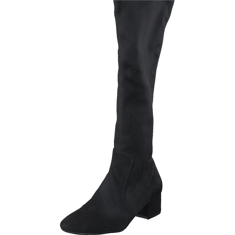 500 Black Suede Stretch Black