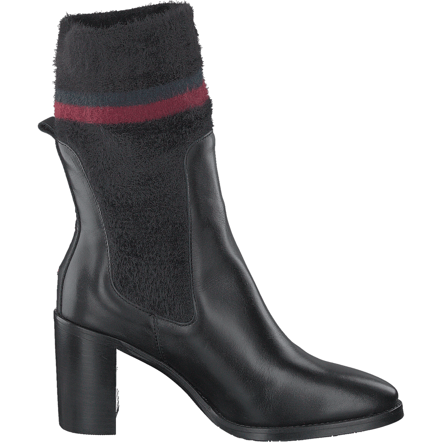 Cosy High Heel Leather Black