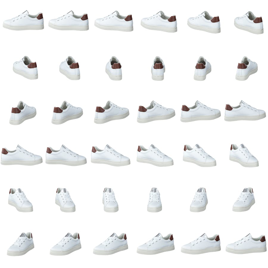Avona Sneaker White/cognac/silver