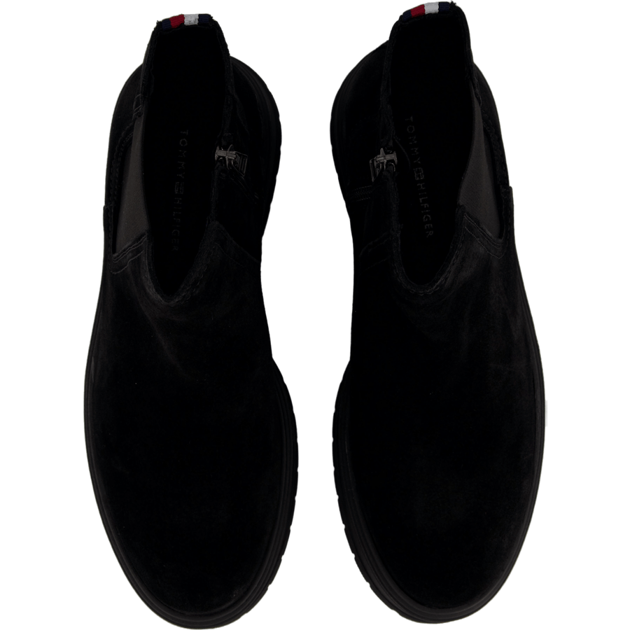 Hilfiger Suede Zip Chelsea Black