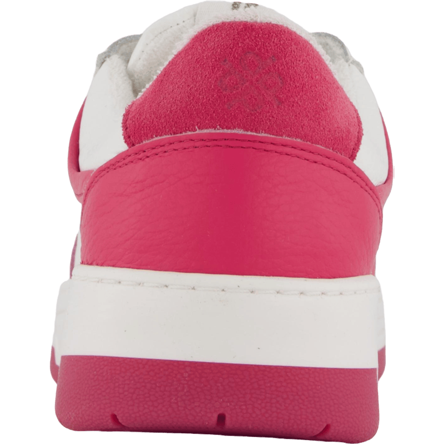 The Ella 2.0 White/fuxia Tumbled Leather
