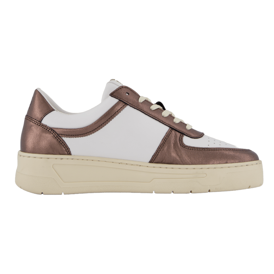 The Ella 2.0 White Leather/bronze