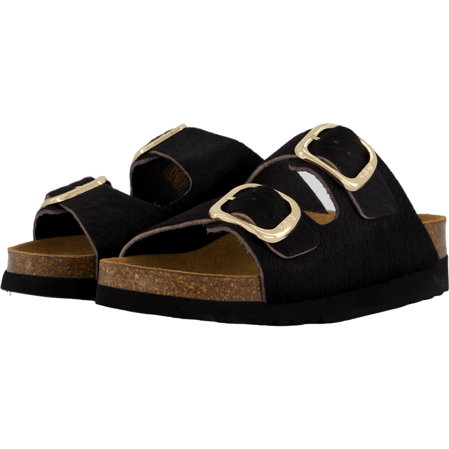 Ilary 2 Straps Fur Ad Black