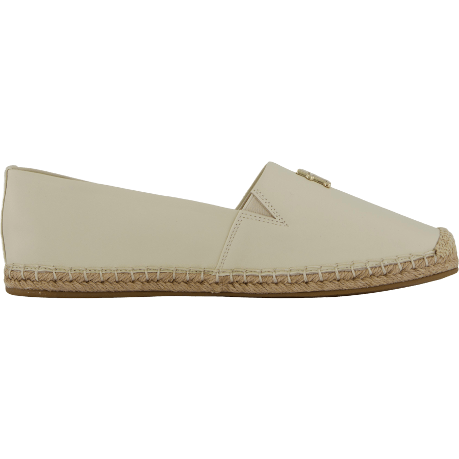 Th Logo Leather Espadrille Beige