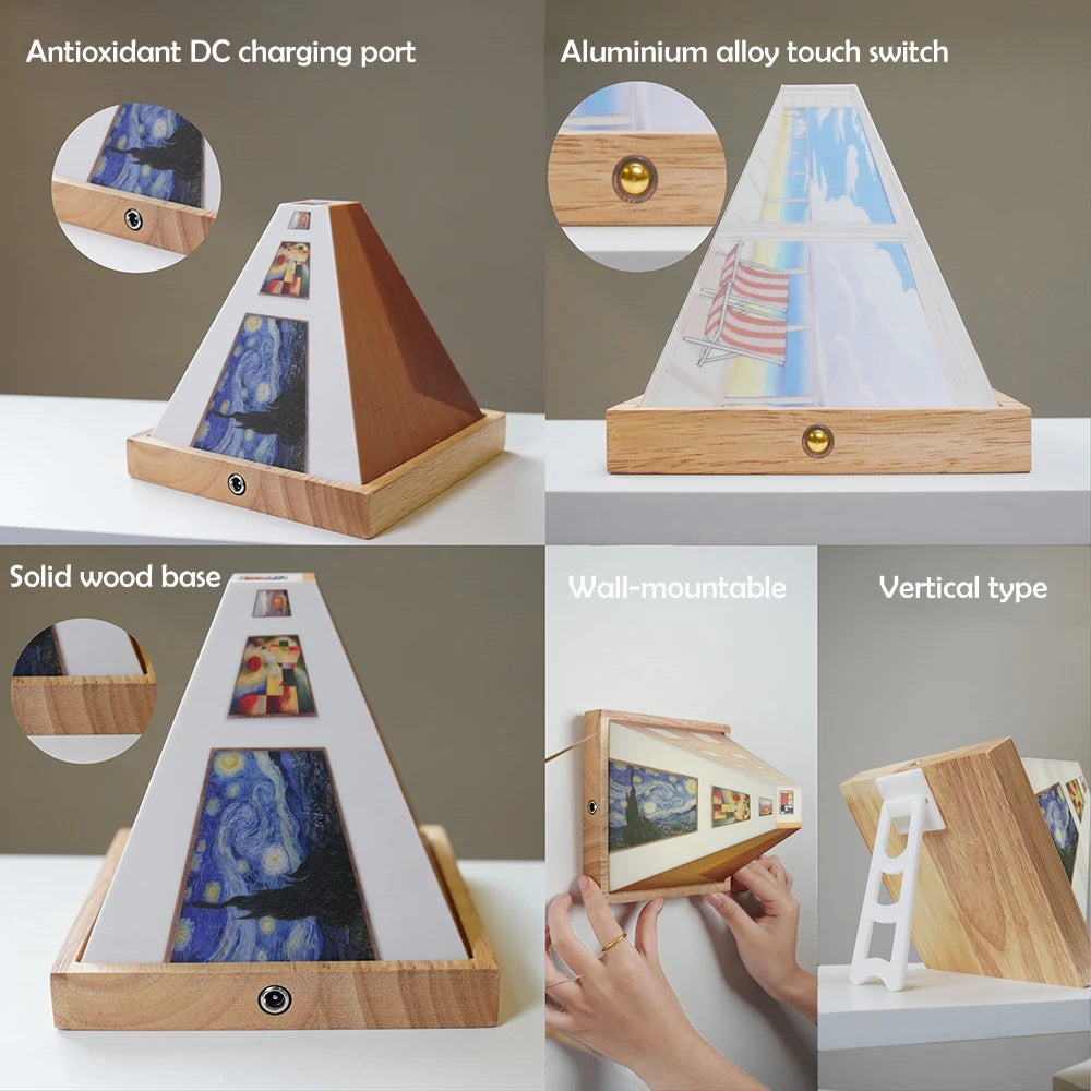 3D-Nachtlichtmalerei mit freiem Blick