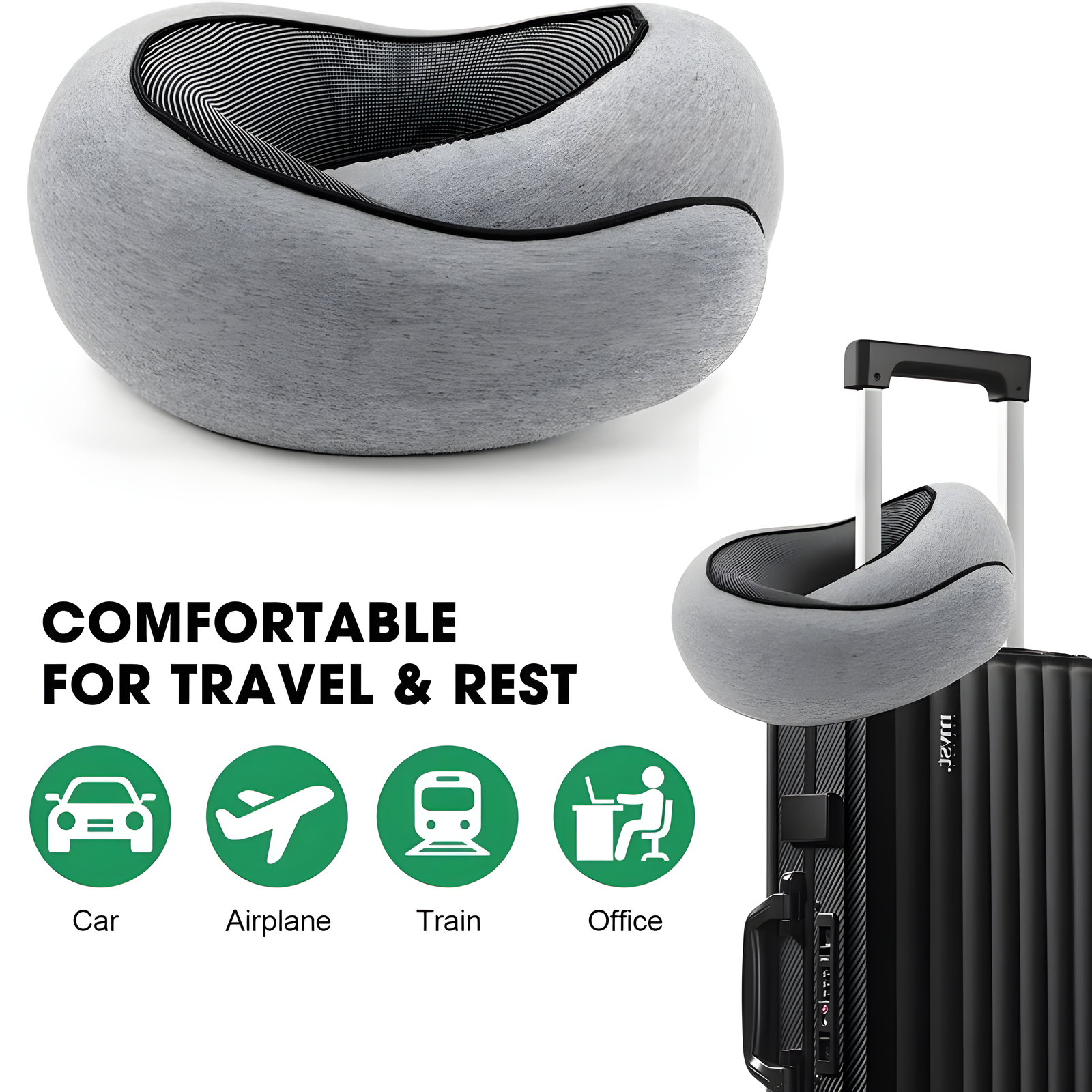 Travel Neck Pillow with Storage Bag