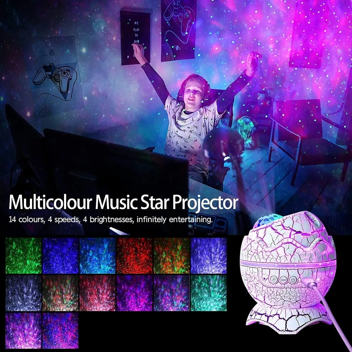Dinosaurier-Ei-Galaxienprojektor