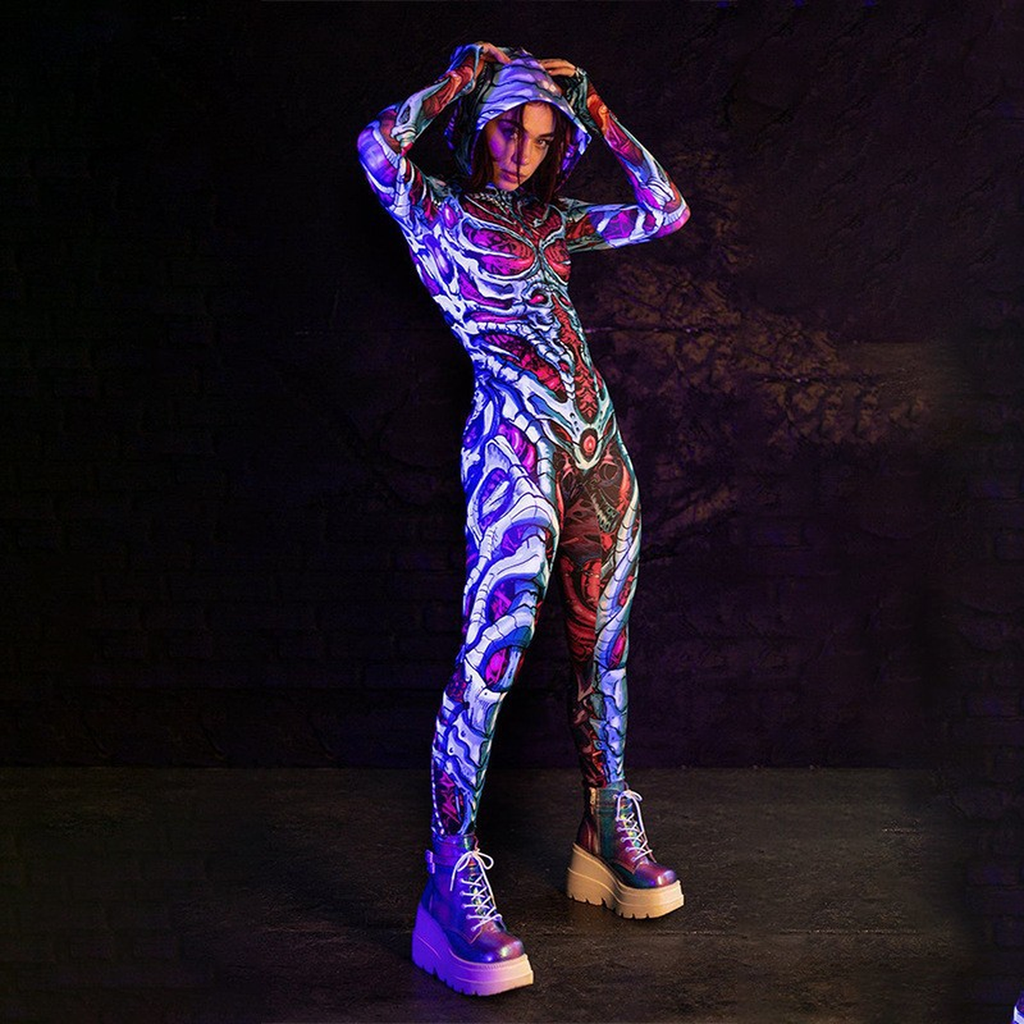 Colorful Skeleton Bodysuit