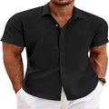 Men's Solid Color Short Sleeve Shirt