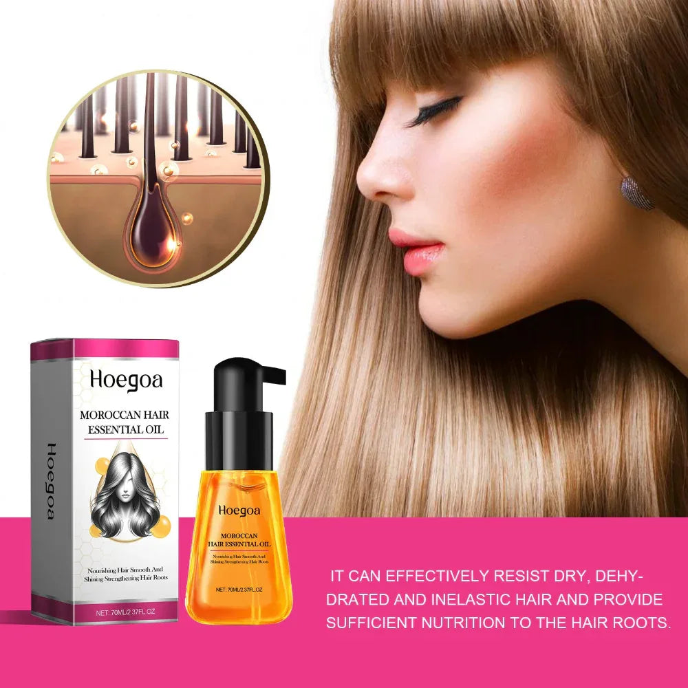 Moroccan Essential Hair Care Oil For Moisturizing And Repairing Dry And Frizz Hair