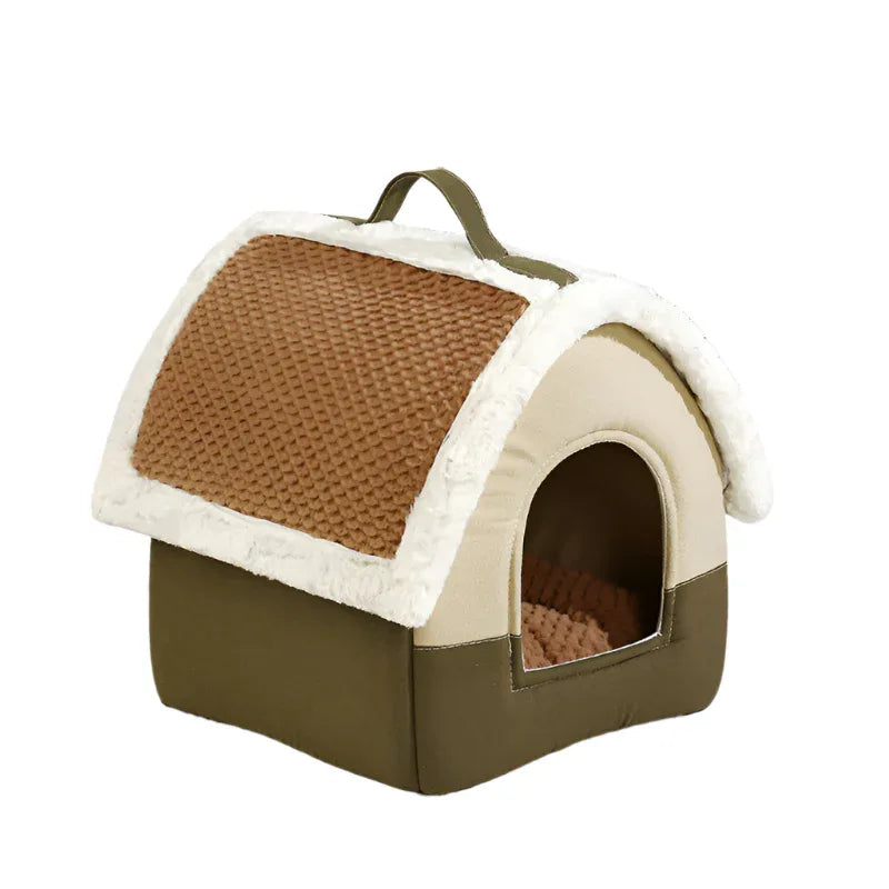 Foldable Pet Cat Dog House Kennel Sofa Bed Mat For Small And Medium Dogs, Cats, And Other Pets of Similar Size